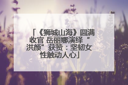 《狮城山海》圆满收官 岳丽娜演绎“洪颜”获赞：坚韧女性触动人心