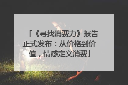 《寻找消费力》报告正式发布：从价格到价值，情感定义消费
