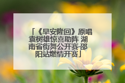 《早安隆回》原唱袁树雄惊喜助阵 湖南省街舞公开赛·邵阳站燃情开赛
