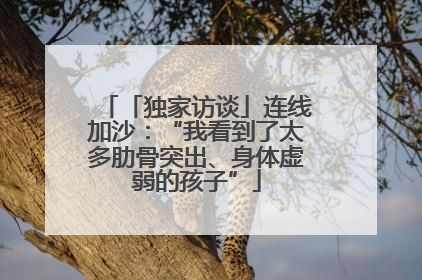 「独家访谈」连线加沙：“我看到了太多肋骨突出、身体虚弱的孩子”