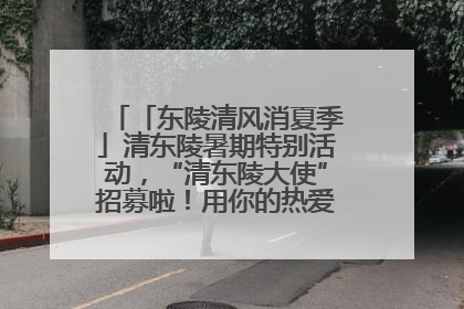 「东陵清风消夏季」清东陵暑期特别活动，“清东陵大使”招募啦！用你的热爱守护世界遗产！