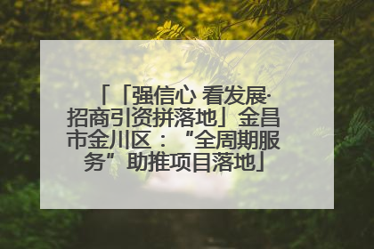 「强信心 看发展·招商引资拼落地」金昌市金川区：“全周期服务”助推项目落地