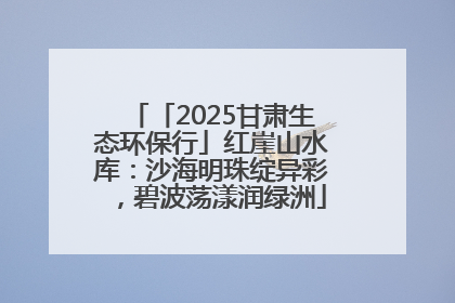 「2025甘肃生态环保行」红崖山水库：沙海明珠绽异彩，碧波荡漾润绿洲