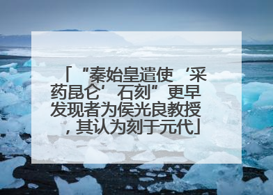 “秦始皇遣使‘采药昆仑’石刻”更早发现者为侯光良教授，其认为刻于元代