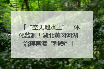 “空天地水工”一体化监测！湖北黄冈河湖治理再添“利器”