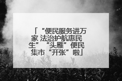 “便民服务进万家 法治护航惠民生”“头雁”便民集市“开张”啦
