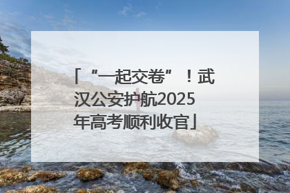 “一起交卷”！武汉公安护航2025年高考顺利收官