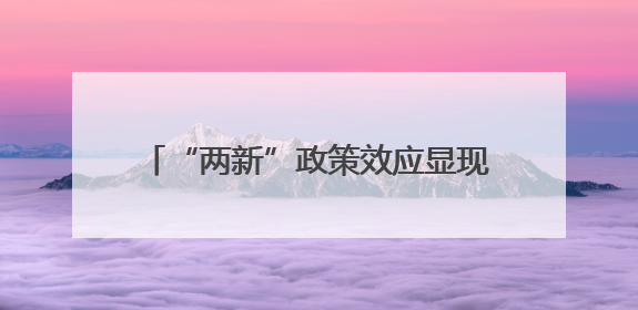 “两新”政策效应显现 有效激发内需潜力