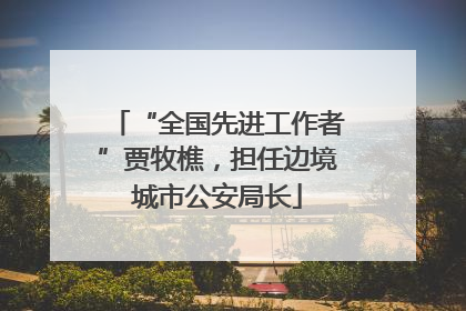 “全国先进工作者”贾牧樵，担任边境城市公安局长