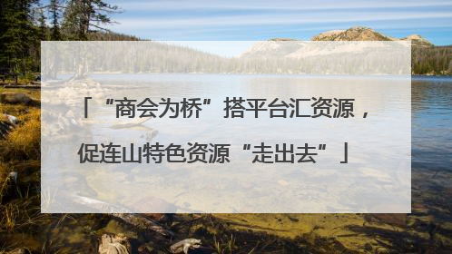 “商会为桥”搭平台汇资源，促连山特色资源“走出去”