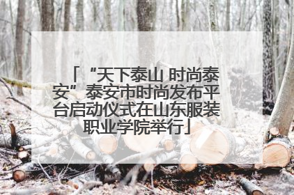 “天下泰山 时尚泰安”泰安市时尚发布平台启动仪式在山东服装职业学院举行