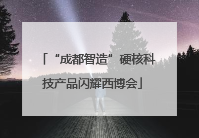 “成都智造”硬核科技产品闪耀西博会
