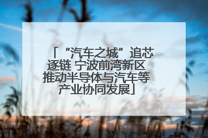 “汽车之城”追芯逐链 宁波前湾新区推动半导体与汽车等产业协同发展