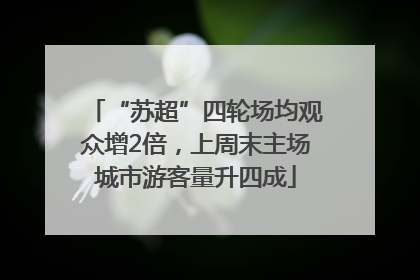 “苏超”四轮场均观众增2倍，上周末主场城市游客量升四成