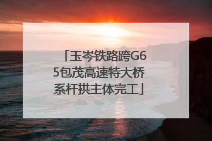 玉岑铁路跨G65包茂高速特大桥系杆拱主体完工