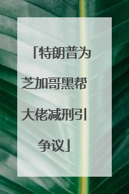特朗普为芝加哥黑帮大佬减刑引争议