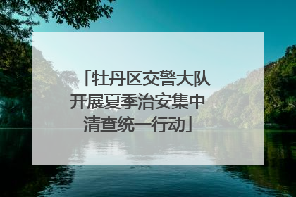 牡丹区交警大队开展夏季治安集中清查统一行动