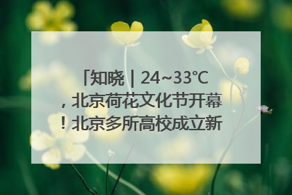 知晓｜24~33℃，北京荷花文化节开幕！北京多所高校成立新学院！北京将推物业分级服务！市中小学教师资格考试开始报名！