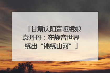 甘肃庆阳聋哑绣娘袁丹丹：在静音世界绣出“锦绣山河”