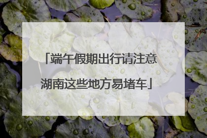 端午假期出行请注意 湖南这些地方易堵车