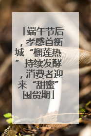 端午节后，孝感首衡城“榴莲热”持续发酵，消费者迎来“甜蜜”囤货期