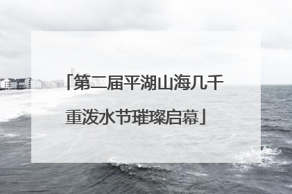 第二届平湖山海几千重泼水节璀璨启幕