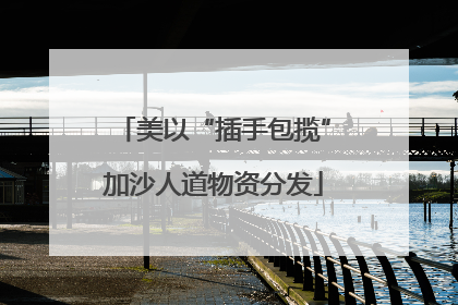 美以“插手包揽”加沙人道物资分发