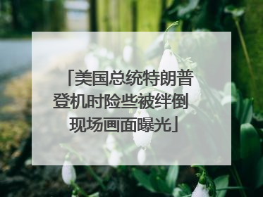 美国总统特朗普登机时险些被绊倒 现场画面曝光