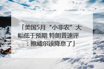 美国5月“小非农”大幅低于预期 特朗普速评：鲍威尔该降息了
