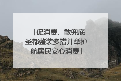 促消费、敢兜底 圣都整装多措并举护航居民安心消费