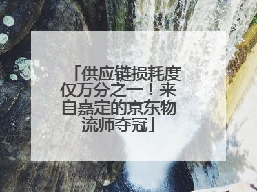供应链损耗度仅万分之一！来自嘉定的京东物流师夺冠