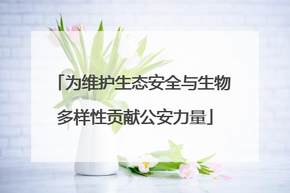 为维护生态安全与生物多样性贡献公安力量