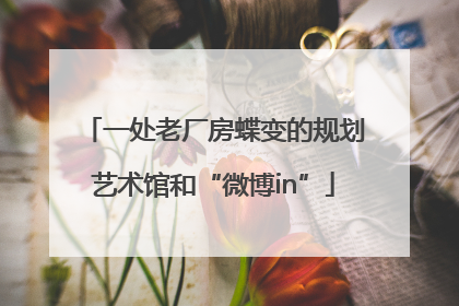 一处老厂房蝶变的规划艺术馆和“微博in”