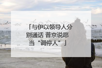 与伊以领导人分别通话 普京说愿当“调停人”