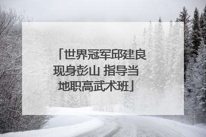 世界冠军邱建良现身彭山 指导当地职高武术班
