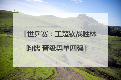 世乒赛：王楚钦战胜林昀儒 晋级男单四强