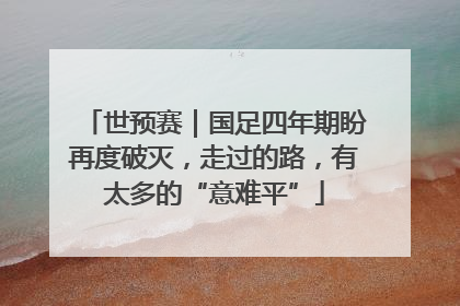 世预赛｜国足四年期盼再度破灭，走过的路，有太多的“意难平”