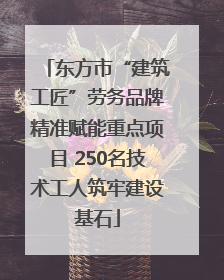 东方市“建筑工匠”劳务品牌精准赋能重点项目 250名技术工人筑牢建设基石