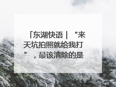 东湖快语｜“来天坑拍照就给我打”，最该清除的是“护短”思维