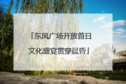 东风广场开放首日 文化盛宴贯穿晨昏