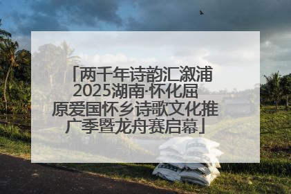 两千年诗韵汇溆浦 2025湖南·怀化屈原爱国怀乡诗歌文化推广季暨龙舟赛启幕