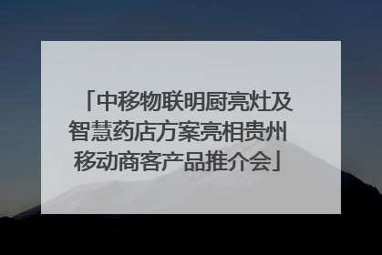 中移物联明厨亮灶及智慧药店方案亮相贵州移动商客产品推介会