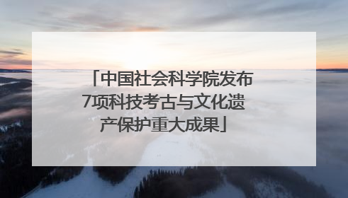 中国社会科学院发布7项科技考古与文化遗产保护重大成果