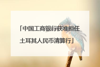 中国工商银行获准担任土耳其人民币清算行