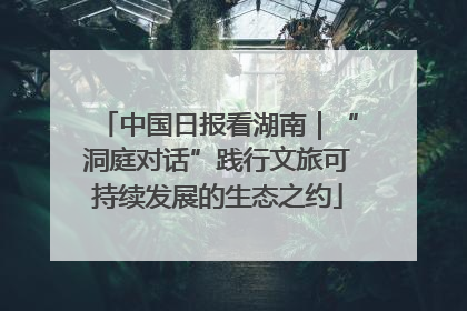 中国日报看湖南｜“洞庭对话”践行文旅可持续发展的生态之约
