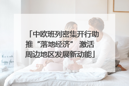 中欧班列密集开行助推“落地经济” 激活周边地区发展新动能