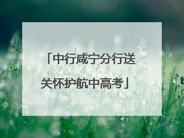 中行咸宁分行送关怀护航中高考
