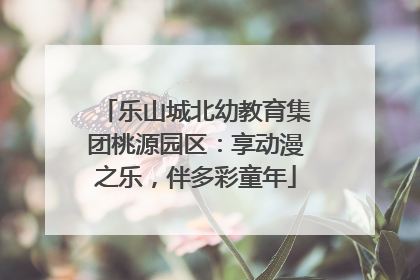 乐山城北幼教育集团桃源园区：享动漫之乐，伴多彩童年