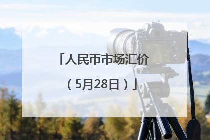 人民币市场汇价（5月28日）