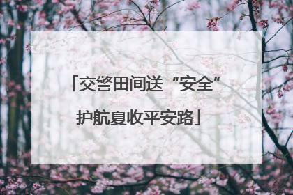交警田间送“安全” 护航夏收平安路